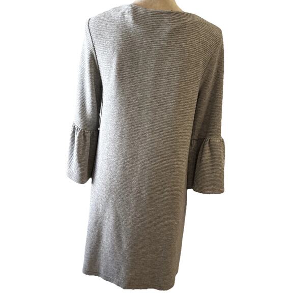 FRENCH CONNECTIONParos Sudan Bell Sleeve Shift Dress In Light Gray Melange Sz 6 - Picture 7 of 12